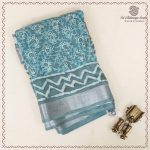 Printed Cotton Sarees - Pale Blue SASC0038014