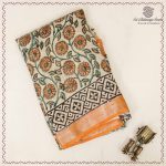 Printed Cotton Sarees - Dark Beige SASC0038015