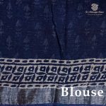 Printed Cotton Sarees - Indigo Blue SASC0038017 - Image 2