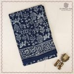 Printed Cotton Sarees - Dark Navy Blue SASC0038025