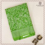 Printed Cotton Sarees - Dark Lime Green SASC0038028
