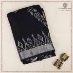 Printed Cotton Sarees - Black SASC0038033