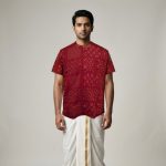 UGA Men's Kurtas - Dark Red SASK0038062