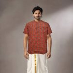 UGA Men's Kurtas - Dark Red SASK0038071