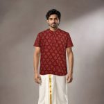 UGA Men's Kurtas - Dark Red SASK0038072