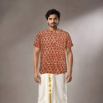 UGA Men's Kurtas - Dark Brick Red SASK0038076
