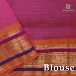 Silk Cotton Sarees Korvai – Dark Navy Blue SAS0038104 - Image 2