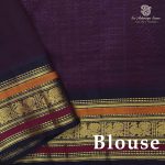 Silk Cotton Sarees Korvai – Dark Lilac SAS0038105 - Image 2