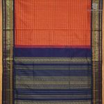 Silk Cotton Sarees Korvai – Rust Orange SAS0038110 - Image 3