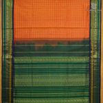 Silk Cotton Sarees Korvai – Bright Orange SAS0038112 - Image 3