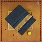 10 Yards Silk Cotton Sarees - Dark Teal Blue SASTS0038128