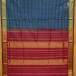 Silk Cotton Sarees – Dual Shade Peacock Blue SAS0038151 - Image 3