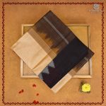 Silk Cotton Sarees Korvai – Dark Beige SAS0038158