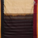 Silk Cotton Sarees Korvai – Dark Beige SAS0038158 - Image 3