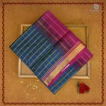 Silk Cotton Sarees – Dual Shade Peacock Blue SAS0038182