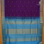 Silk Cotton Sarees – Dark Purple SAS0038189 - Image 3