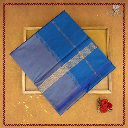 Semi Silk Cotton Sarees – Dual Shade Pale Blue SASPC38222