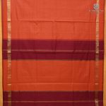 Semi Silk Cotton Sarees – Orange SASPC38228 - Image 3