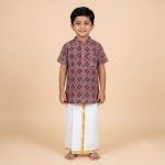 UGA Kids Kurta - Brown SASK0038081