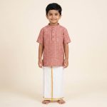 UGA Kids Kurta - Dusky Red SASK0038084