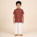 UGA Kids Kurta - Maroon SASK0038088