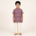 UGA Kids Kurta - Pink and Gray SASK0038089