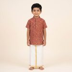 UGA Kids Kurta - Brown SASK0038090
