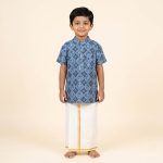 UGA Kids Kurta - Blue and Gray SASK0038091