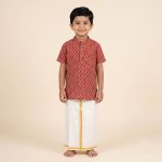 UGA Kids Kurta - Maroon SASK0038097