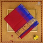 Semi Silk Cotton Sarees – Dark Red SASPC38248