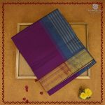 Semi Silk Cotton Sarees – Dual Shade Grape Purple SASPC38249