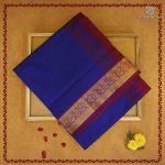 Semi Silk Cotton Sarees – Dual Shade Dark Navy Blue SASPC38251