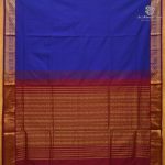 Semi Silk Cotton Sarees – Dual Shade Dark Navy Blue SASPC38251 - Image 3