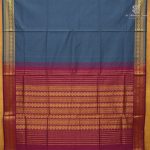 Semi Silk Cotton Sarees – Dark Grey SASPC38255 - Image 3
