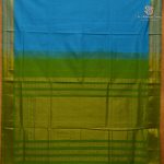 Semi Silk Cotton Sarees – Deep Sky Blue SASPC38257 - Image 3