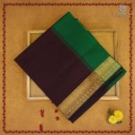 Semi Silk Cotton Sarees – Deep Brown SASPC38260