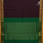 Semi Silk Cotton Sarees – Deep Brown SASPC38260 - Image 3