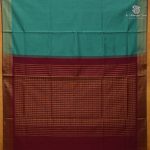 Semi Silk Cotton Sarees – Dark Seafoam Green SASPC38263 - Image 3