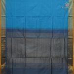 Semi Silk Cotton Sarees – Cerulean Blue SASPC38264 - Image 3