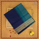 Semi Silk Cotton Sarees – Dark Navy Blue SASPC38266
