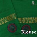 Semi Silk Cotton Printed Sarees – Mango Yellow SASPC38271 - Image 2