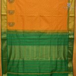 Semi Silk Cotton Printed Sarees – Mango Yellow SASPC38275 - Image 3