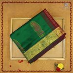 Semi Silk Cotton Printed Sarees – Forest Green SASPC38276