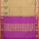 Semi Silk Cotton Printed Sarees – Dark Beige SASPC38278 - Image 3