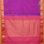 Semi Silk Cotton Printed Sarees – Dual Shade Electric Purple SASPC38279 - Image 3