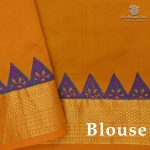 Semi Silk Cotton Printed Sarees – Deep Purple SASPC38281 - Image 2