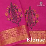 Semi Silk Cotton Printed Sarees – Orange SASPC38282 - Image 2