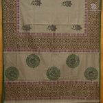 Semi Silk Cotton Printed Sarees – Dark Beige SASPC38283 - Image 3