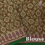 Semi Silk Cotton Printed Sarees – Dark Beige SASPC38283 - Image 2
