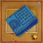 Semi Silk Cotton Printed Sarees – Cerulean Blue SASPC38284